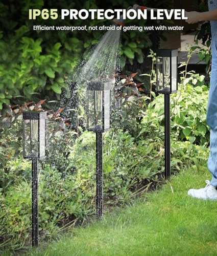 Outdoor Solar Lights, 12 Pack, Warm White, 3 Heights, IP65