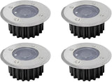 DOITOOL Flat Solar Lights Outdoor Pathway: 4PCS Lights Outdoor Waterproof Solar Ground Lights - Solar Disk Light | Lumora