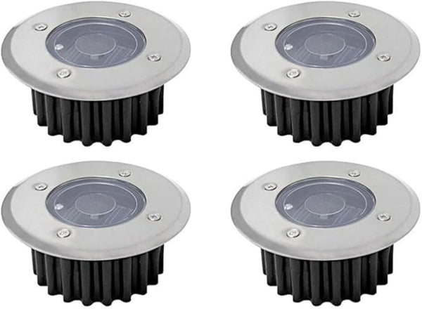 DOITOOL Flat Solar Lights Outdoor Pathway: 4PCS Lights Outdoor Waterproof Solar Ground Lights - Solar Disk Light | Lumora