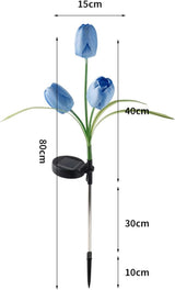 2pcs Flowers Waterproof Solar Powered Stake Lights LED Decorative Landscape for Garden Solar Tulip LED Garden Stake | Lumora