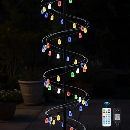 60FT Dimmable RGB Color-Changing Outdoor String Lights, 30 Shatterproof Bulbs Patio Lights with Remote Control, Perfect for Yard, Gazebo, Party, Wedding Decoration