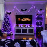 JMEXSUSS 200 LED 66ft Halloween Lights, Purple String Lights Plug in
