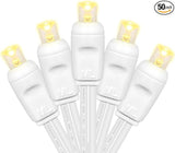 Christmas Lights 50 LED 17FT Commercial Mini LED String Lights, 120V UL, White Wire Xmas Lights for Indoor & | Lumora
