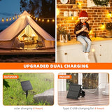 Kawaya G40 Outdoor String Lights Solar 50FT IP65 2700K LED Patio Light