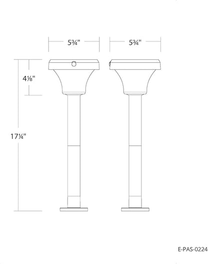IntelliPath Solar Smart LED Landscape Path or Fence Post with Linkable IR Motion Sensor and Daylight Sensor 160 Lumens 8 Hours on Full Charge RGB Color Changing and Tunable White in Black