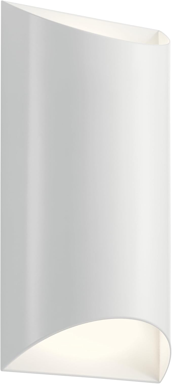 Kichler 49279WHLED Wesley Outdoor Wall Sconce, 2-Light 40 Total Watts, White