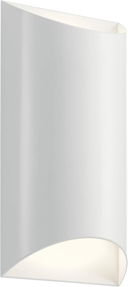 Kichler 49279WHLED Wesley Outdoor Wall Sconce, 2-Light 40 Total Watts, White