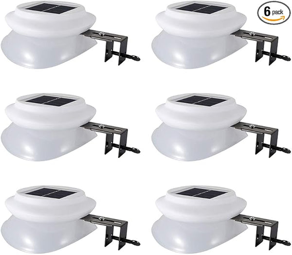 isunmoon 6 Pack Upgraded Version Solar Lights Outdoor 9 LED Gutter Lights Solar Powered for Fence Roof Garden Yard | Lumora