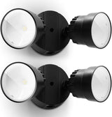 LUTEC 2 Packs P6221B 2000 Lumen 18 Watt 28 LED Dual-Head Flood Light Outdoor, Waterproof Exterior Security Wall | Lumora