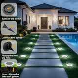 INCX Solar Lights Outdoor Waterproof In Ground Lights, 4 Pack, Cold