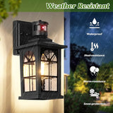 BesLowe 2-Pack Motion Sensor Outdoor Wall Lights, Modern Porch Lights