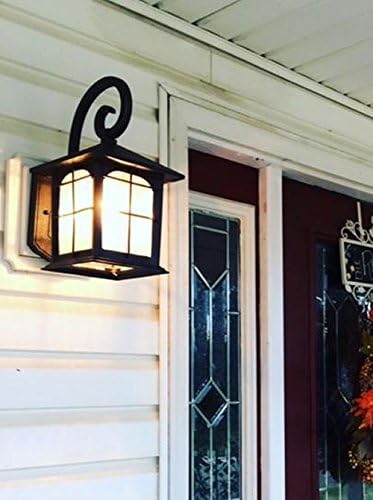 Collection Brimfield 1-Light Aged Iron Outdoor Wall Lantern | Lumora