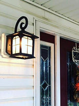 Collection Brimfield 1-Light Aged Iron Outdoor Wall Lantern | Lumora