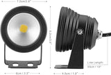 12Vmonster Waterproof LED Outdoor Spot Light Landscape Lighting IP68 12" Wiring with Aluminum Casing with Mount | Lumora