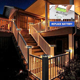 VOLISUN 6Pack Solar Post Cap Lights, 2 Color Modes Deck Lights, Black