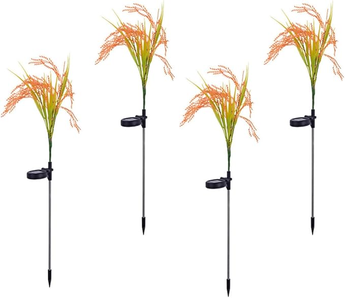 Solar-Powered LED In-ground Light 4pcs for Garden Yard Lawn, Waterproof Solar Ground Inserting Pathway Light with Unique Creative Design for Outdoor Landscape and Patio Décor