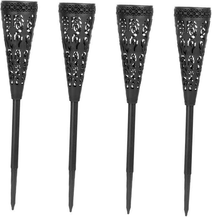 4 Pieces Solar Pathway Lights Outdoor LED Garden Decorative Solar Powered Waterproof Lawn Landscape Lighting Warm | Lumora