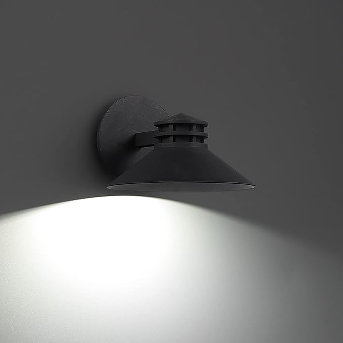 WAC Lighting dweLED, Sodor 10in LED Indoor and Outdoor Wall Light 3000K in Black
