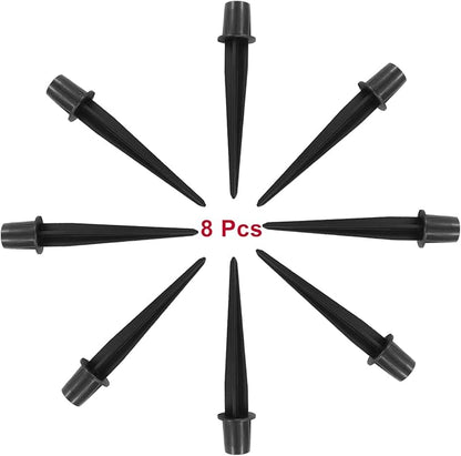 Biaungdo 8 Pack Metal Stakes, 5.3 Inch Solar Light Replacement Stakes, Black Outdoor Ground Stake for Yard Landscape Garden Pathway Patio Lamps Pole