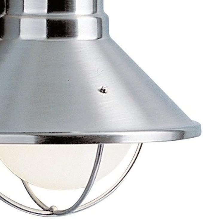 Kichler Seaside 7.5" 1 Light Outdoor Wall Light with Glass Globe Black | Lumora