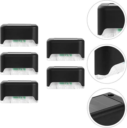Didiseaon 5pcs Waterproof Solar LED Deck Lights with Warm White Fence Stair Outdoor Garden Corridor Lighting for Patio and Yard