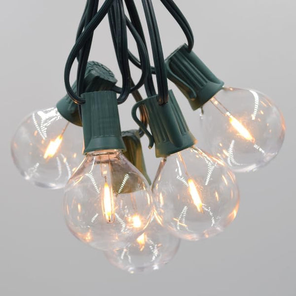 Hometown Evolution, Inc. G50 2" LED Plastic Filament Outdoor Patio String Lights with 0.6 Watt Light Bulbs (G50 LED | Lumora