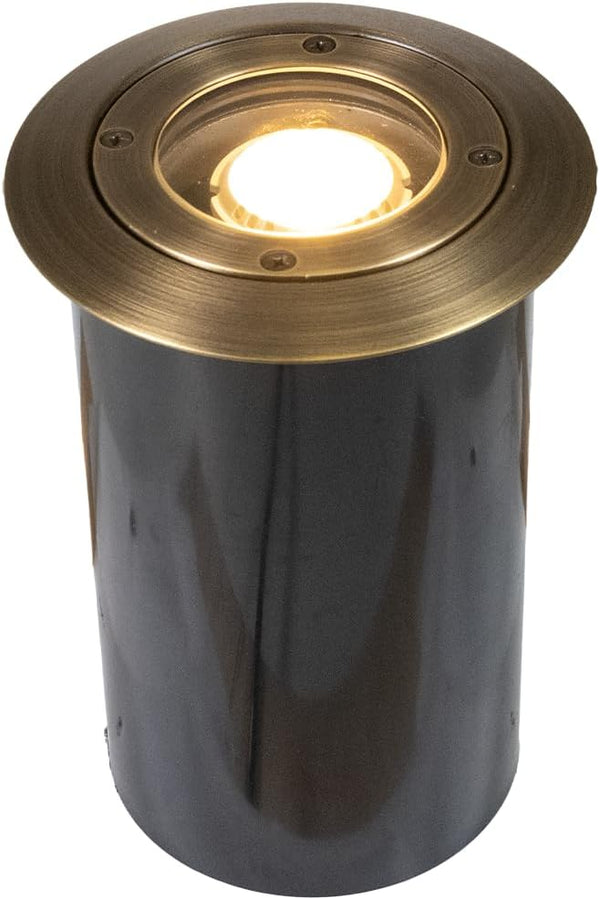 VOLT 12V Waterproof IP68 Mini Well Light with Brass Top (Bronze) for Low Voltage Landscape Lighting of Pathway | Lumora