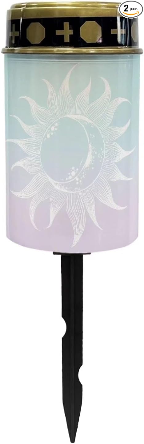 White Sun Cemetery Solar Lights for Grave Waterproof and Weather Resistant Solar Lights Outdoor Pathway Flameless | Lumora