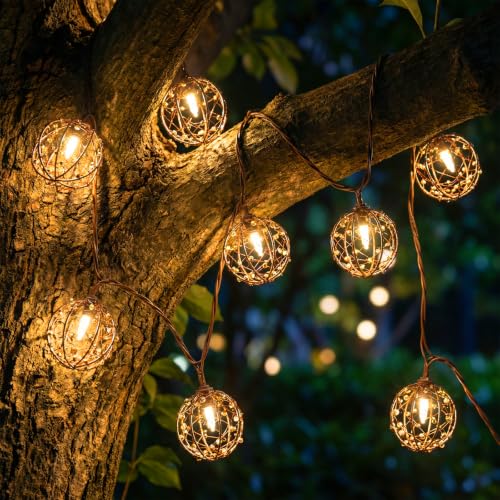 12 FT LED Patio String Lights, Waterproof Outdoor Lantern String Lights