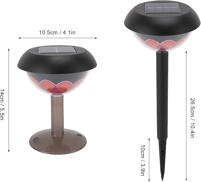 Focket Solar Pathway Lights Outdoor, 5.5in Color LED Solar Lights Outdoor, Waterproof Bright Solar Powered Garden Lights for Walkway Yard Backyard Landscape Decor