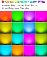 ZUCKEO RGB Low Voltage Landscape Lights LED Color Changing Well Lights, Outdoor In Ground Light Waterproof Accent | Lumora