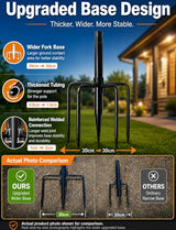 8 Pack String Light Poles for Outside, Adjustable Metal Patio Light Poles
