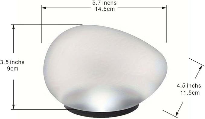 Solar-Powered Stone-Shaped Garden Decorative Lights (Warm White)