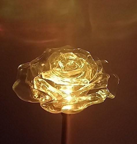Beautiful Solar Clear Rose Light , Multi-color Color Changing Flower Garden Stake Outdoor Yard Decor Landscape LED Lamp Lights, Great Gift by Florals
