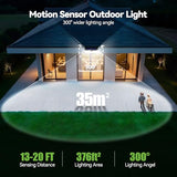 TECKNET 416 LED Solar Powered Outdoor Lights, Security Solar Lights- 1 Pack