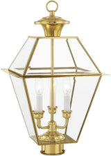 Livex Lighting 2384-02 Traditional Three Light Post-Top Lantern from Westover Collection Cast - Outdoor Path Light | Lumora