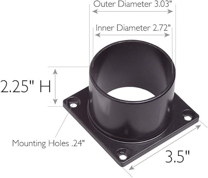 Design House Standard 3-Inch Diameter Outdoor Pier Base, Weather-Resistant Aluminum for Porch, Patio, and Deck – | Lumora