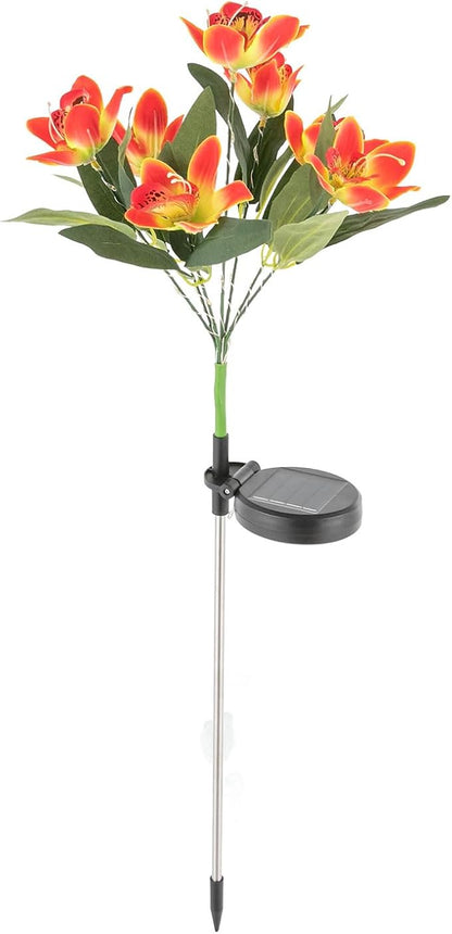 31.5in Solar Lights Outdoor, Solar Garden Lights Solar Swaying Pathway Light IP44 Waterproof 1.2V 600Mah Battery 8-10 Hours Continuous Use One Button to Start Connection Port for Pathways