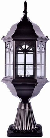Lights Outdoor 54CM Modern Simple Waterproof Desk Table Creative Black Glass Outdoor Table Lamp Column Lamp Lawn | Lumora