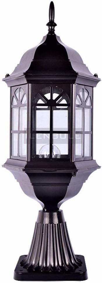 Lights Outdoor 54CM Modern Simple Waterproof Desk Table Creative Black Glass Outdoor Table Lamp Column Lamp Lawn | Lumora