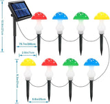 RCFINE Solar Outdoor Lights Set of 8 Solar Mushroom Lights with 8 Modes Waterproof Garden Mushroom Lamp Outside | Lumora