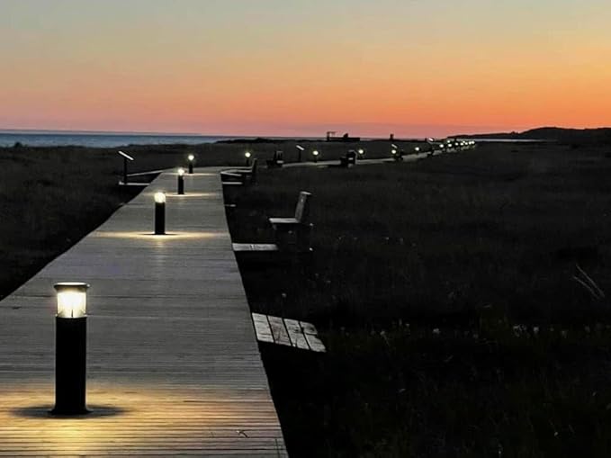 KASTLITE Dusk to Dawn Solar LED Bollard Light - 2W, 3000K Warm White Light, 266 Lumens, All-in-One Design, 18 Hour Run Time, Replaceable LiFePO4 Battery, for Pathways and Walkways