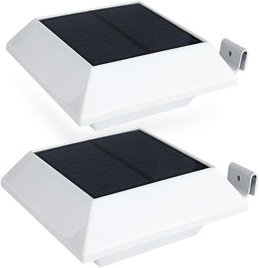 Solar Gutter Lights Motion Sensor Outdoor Security Light (2 Pack), LED (6-Diode) Waterproof Durable Fence Gutter Driveway Garden Patio Path Decking Light Made for Quality Outdoor Life