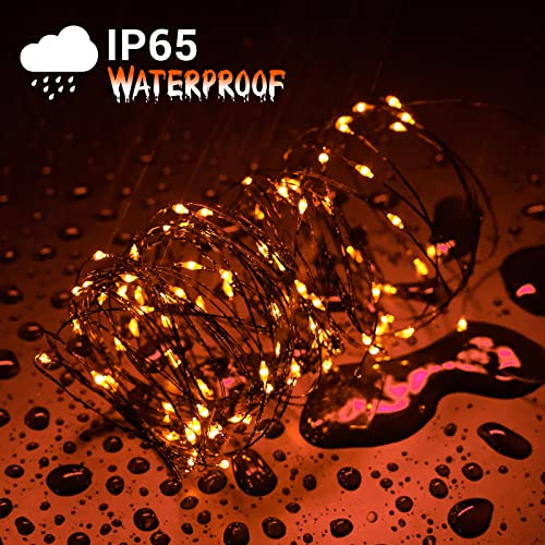 Joomer Orange Halloween Solar String Lights - 2 Pack Total 80FT 240LED