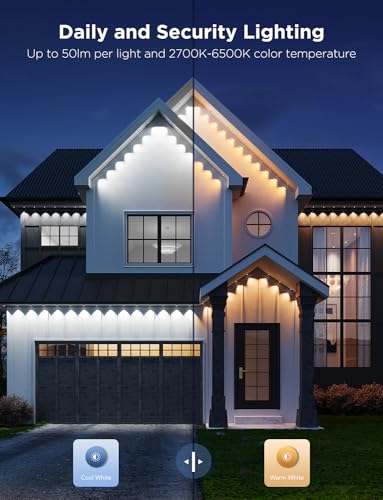 Govee Permanent Outdoor Lights Pro, 200ft with 120 RGBIC LED Lights, Black (Pack of 2)