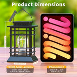 Solar Lanterns Outdoor Waterproof, Hanging Solar Lights for Outside 4 Pack