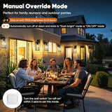 BesLowe 2-Pack 16” Upgraded Motion Sensor Outdoor Wall Lights, Black