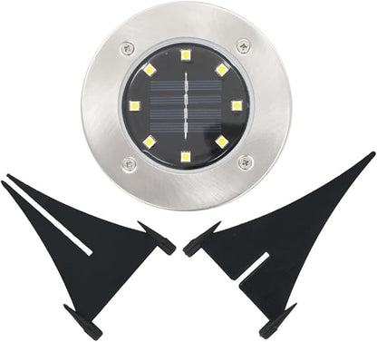vidaXL Solar Ground Lights - Set of 8 LED Lights in RGB - Waterproof Exterior Lights for Gardens, Patios, Paths, and Balconies -Energy Efficient Solar Powered Outdoor Floor Lamps