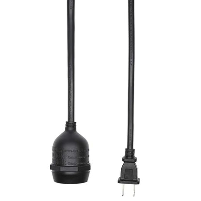 5ft 1-Socket Mini Pendant Light, Heavy Duty Weatherproof Patio String Lights, E26/E27 Hanging Ceiling Lamp Kit, for Bistro Bar Kitchen Backyard and Industrial Vintage DIY (Thick Wire No Bulb)