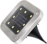 Solar Ground Lights 8 LED Disk Light Solar Powered Outdoor in-Ground Lights for Outdoor Garden Lawn Yard Walkway | Lumora